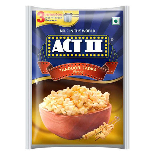 ACT II Tandoori Tadka Flavour Instant Popcorn 63 gm